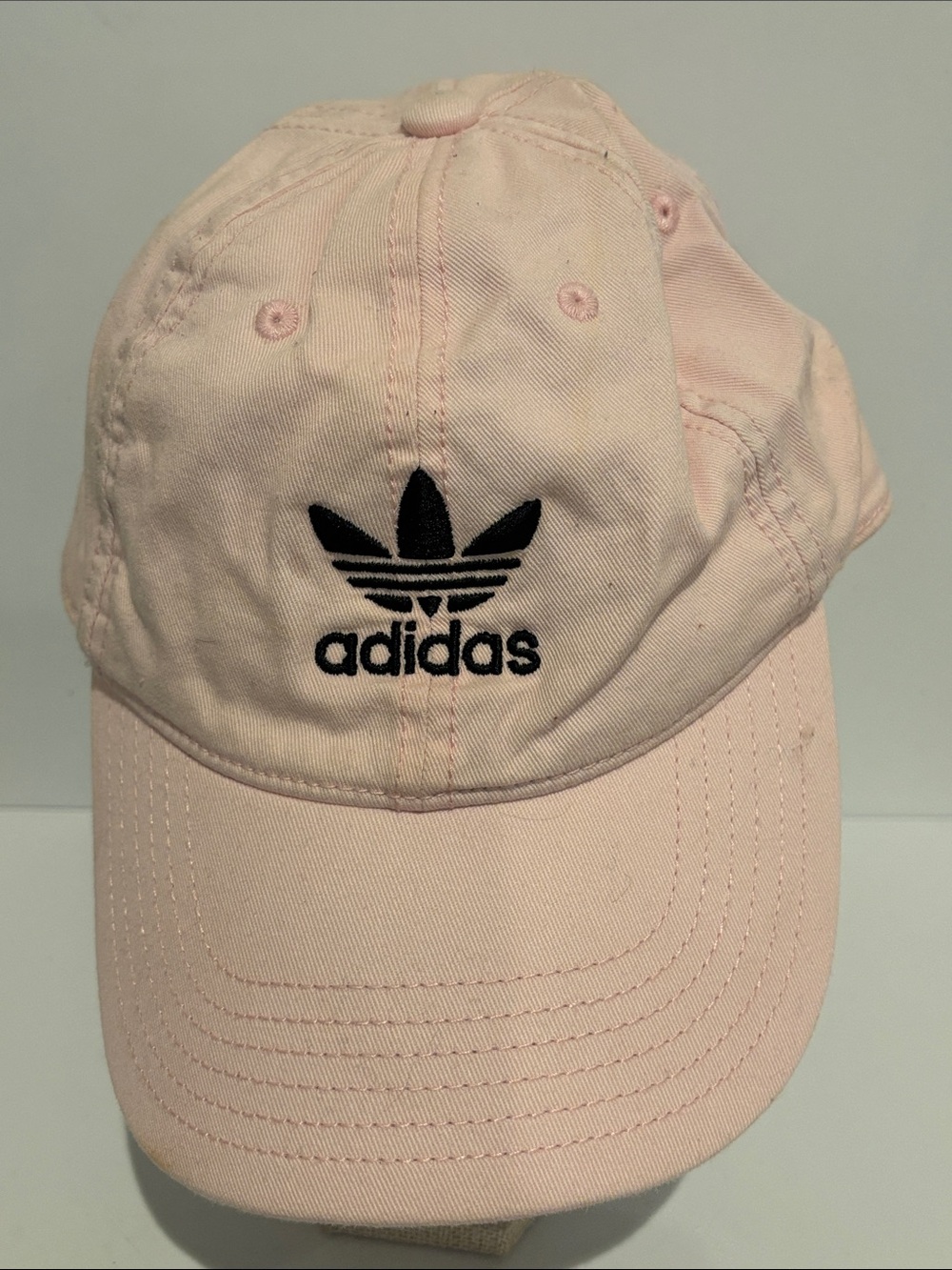 Adidas  Light Pink Baseball Cap with Black Trefoil